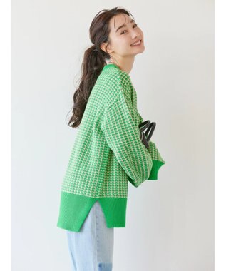 AMERICAN HOLIC 柄編ニットプルオーバー Green