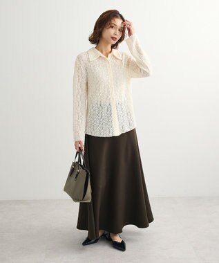 Green Parks ・ｓｗｉｎｇ　ｂｙ　ロングフレアスカート Dark Khaki