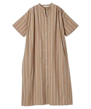 AMERICAN HOLIC イージーケア＋接触冷感丈違い強撚ワッシャーワンピース Stripe Beige