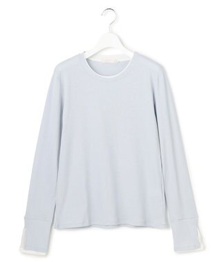 ICB L セミシアーテレコ レイヤード風カットソー サックスグレー