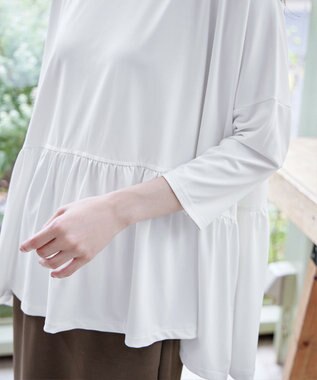 Tiaclasse 【洗える】ギャザーポンチョカットソープルオーバー オフホワイト