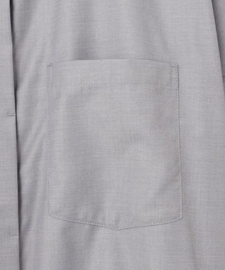 J.PRESS YORK STREET 【WOMEN】バックドレープ シャツワンピース ライトグレー系