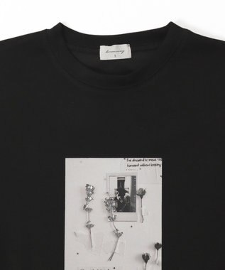 WEGO 【２点セット】アクセ付きフォトグラフィックプルオーバー ブラック