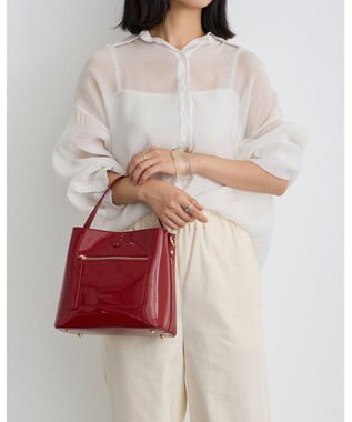 MioFIRANO スクエアエナメルハンドバッグ 2WAY　FIRANO フィラノ