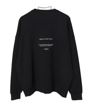 WEGO 【２点セット】アクセ付きフォトグラフィックプルオーバー ブラック