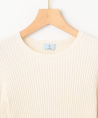 組曲 【WEB限定】ELENAフレアスリーブ リブニット アイボリー系