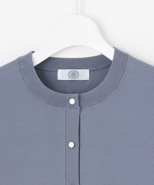 J.PRESS LADIES S 【洗える】レーヨンストレッチ カーディガン ソフトブルー系