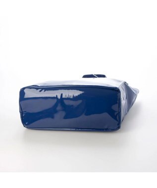 UNBILLION カシュカシュ cachecache / ソフトエナメルスクエア手提げトート ブルー