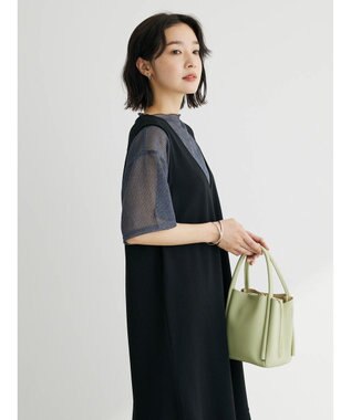 Green Parks カットジョーゼットマーメイドジャンスカ Black