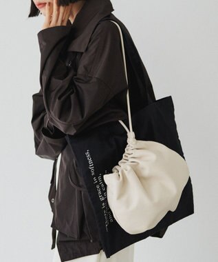 russet レザー巾着4WAYショルダーバッグ(CE-1454)