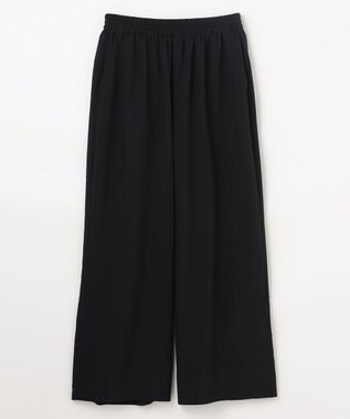 ANY 楽映えストレートパンツ ブラックストライプ