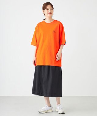 SHARE PARK LADIES 【EC限定カラーあり・UVカット・吸水速乾】カラフルロゴバックプリントＴシャツ オレンジ系