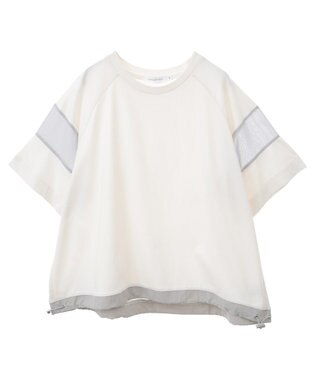 AMERICAN HOLIC 異素材ライン切替プルオーバー Off White