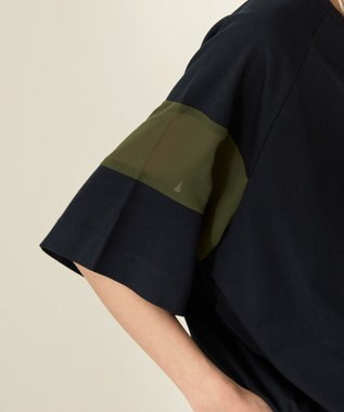 AMERICAN HOLIC 異素材ライン切替プルオーバー Navy