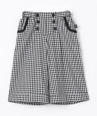 組曲 KIDS 【110-140cm】ギンガム パンツ ブラック系3