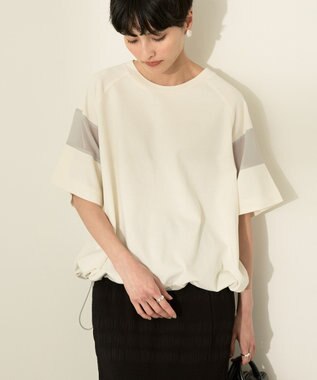 AMERICAN HOLIC 異素材ライン切替プルオーバー Off White