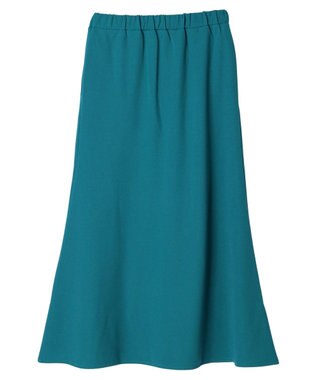 Green Parks カットジョーゼット裾フレアスカート Blue Green