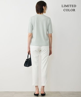 ICB L 【先行予約・WEB限定カラーあり】 シンセティックハイゲージ 半袖Vネックニット アイスグレー［WEB限定］