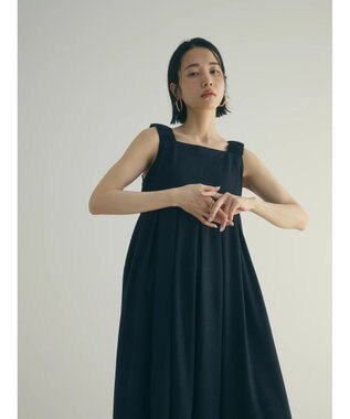 Green Parks armonia.ギャザーストラップワンピース Navy