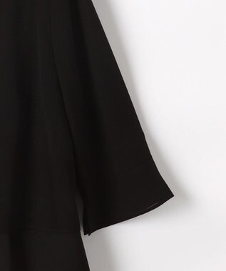 組曲 NOIR 【洗える】ウォッシャブルストレッチバックサテン ジャケット＋ワンピース ブラック系