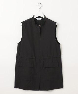 J.PRESS LADIES 【洗える・撥水】 Minotechライトタフタ ドロスト ジレ ブラック系