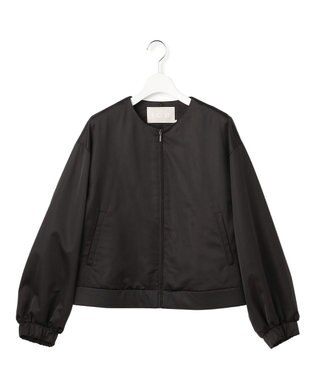 ICB 【先行予約・2WAY】 ダルグロッシーサテン ボウタイ付きブルゾン ブラック