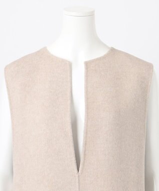 23区 【エステータ】ブラッシュドラムズウール ベスト トップベージュ系