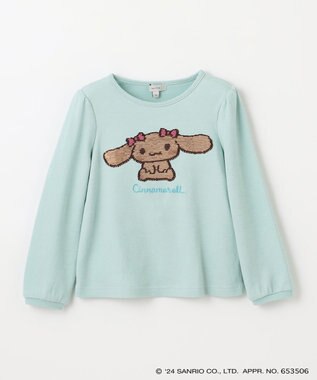 ANY KIDS 【any FAM×サンリオキャラクターズ】ミラクルスパンコール長袖Tシャツ ミント×シナモロール