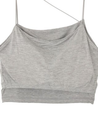earth music&ecology カップ付ショート丈キャミソール Gray Mixture