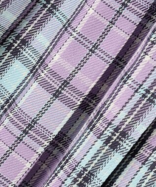 ANY KIDS ラメチェックプリーツスカパン ラベンダー系