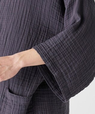 UCHINO クレープガーゼ甚平　　　 ダークグレー