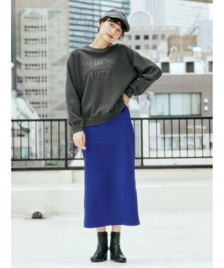 AMERICAN HOLIC ラグランロゴスウェット2 Charcoal Gray