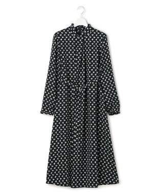 23区 モダンアートプリント ワンピース ネイビー系