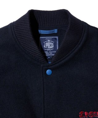 J.PRESS MEN 【J.PRESS ORIGINALS】GRAFFITI VARSITY MELTON JACKET / JAPAN MADE ネイビー系