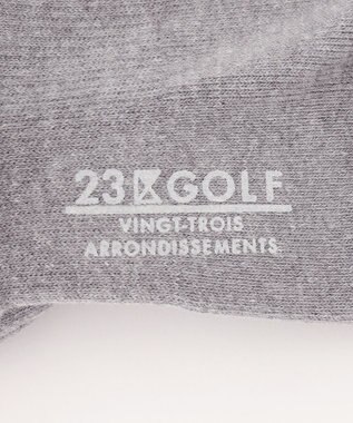 23区GOLF 【MEN】ロゴライン 18センチ丈ソックス ライトグレー系