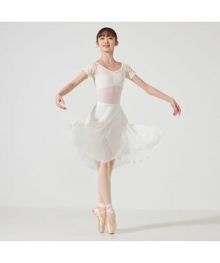 Chacott ◎【Nela ライン】ハーフスリーブレオタード ベビーピンク