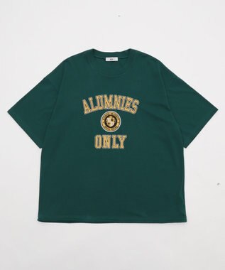 WEGO 【接触冷感/ユニセックス着用ITEM】カレッジロゴグラフィックT（SS） ダークグリーン