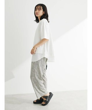 Green Parks 異素材切替ドッキングチュニック Off White