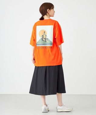 SHARE PARK LADIES 【EC限定カラーあり・UVカット・吸水速乾】カラフルロゴバックプリントＴシャツ オレンジ系