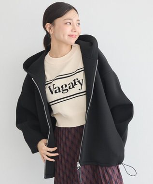 earth music&ecology フーディーダンボールジップブルゾン Black