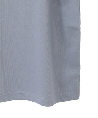 earth music&ecology 【接触冷感/洗濯機可】ギャザーフリルスリーブカットソー Sax