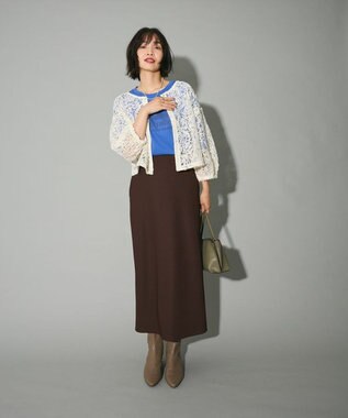 Green Parks らくスレ　Ｉラインスカート Dark Brown