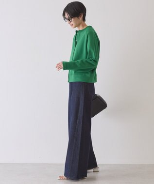 AMERICAN HOLIC リングドットボタンカーディガン Green