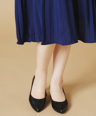 Dominic3 晴雨兼用 ポインテッド レザーパンプス ブラック