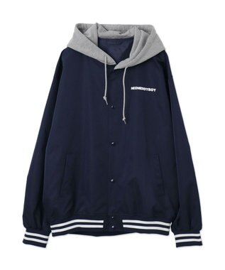 WEGO 【ユニセックス着用ITEM】グラフィックフードスタジャン ネイビー