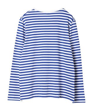 AMERICAN HOLIC Ｄａｉｌｙ　クルーネックカットプルオーバー Border Blue