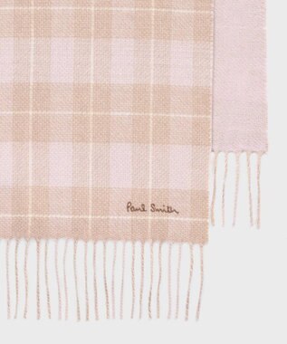 Paul Smith オンブレ リバーシブル チェック マフラー ベージュ