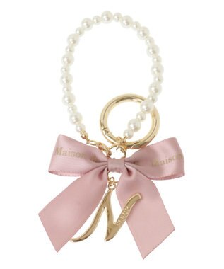 Maison de FLEUR イニシャルリボンパールチャーム