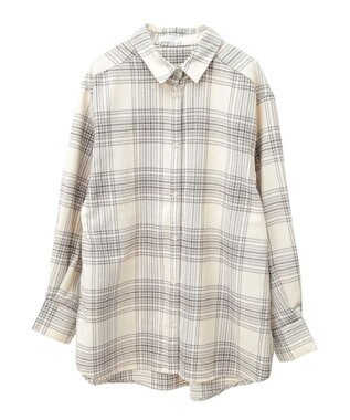 Green Parks ネルチェックシャツ Ivory