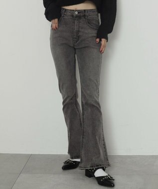 WEGO ストレッチフレアデニムパンツ ブラック